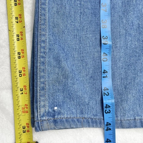 Vintage 80s Levi’s Orange Tab Jeans Size 32 Soft Denim Distressed Blue - Picture 11 of 12